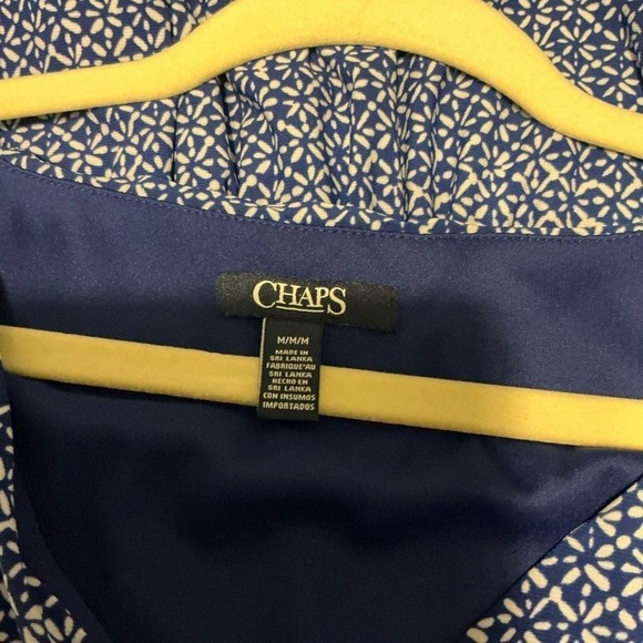 Chaps blue flower print vneck sheath dress‎ size M - Picture 6 of 10